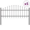 vidaXL Zahradní plot Woerden 5 pcs Šedá