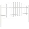 vidaXL Zahradní plot Woerden 5 pcs Bílá