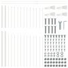 vidaXL Zahradní plot 8 pcs Bílá 170 x 190 cm Práškově lakovaná ocel