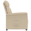 vidaXL křeslo Krémová 96,5 x 70,5 x 95 cm Mikrovlákno