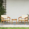 vidaXL Bistro souprava s polštářem 3 pcs Hnědá Polyester