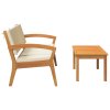 vidaXL Bistro souprava 2 pcs Přírodní olej Masivní akátové dřevo