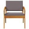 vidaXL Zahradní křeslo s polštářem 2 pcs Hnědá Masivní akáciové dřevo