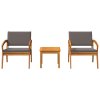 vidaXL Bistro souprava Hnědá 45 x 45 x 38cm Masivní akáciové dřevo