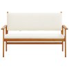 vidaXL Zahradní lavice s polštářem Krémově bílá Masivní akátové dřevo