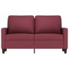 vidaXL 2místná pohovka vínová 120 cm textil