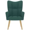 vidaXL Relaxační křeslo tmavě zelené textil