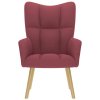 vidaXL Relaxační křeslo vínové textil