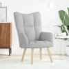vidaXL Relaxační křeslo obláčkově šedá textil