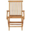 vidaXL Zahradní židle s černými poduškami 4 ks masivní teak