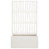 vidaXL Zahradní truhlík s treláží bílý 80 x 36 x 140 cm PP