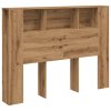 vidaXL Skříňka s čelem postele Artisan Dub 140x18,5x102,5 cm Konstrukce dřeva