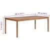 vidaXL Zahradní stůl 200 x 100 x 77 cm masivní teakové dřevo