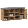 vidaXL Lavice s botníkem dub artisan 102x32x50 cm Engineered Wood