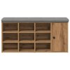 vidaXL Lavice s botníkem dub artisan 102x32x50 cm Engineered Wood