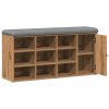 vidaXL Lavice s botníkem dub artisan 102x32x50 cm Engineered Wood