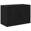 vidaXL Garážové skříně 2 ks černé kompozitní dřevo