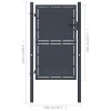 vidaXL Zahradní branka ocel 100 x 200 cm antracitová