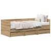 vidaXL Daybed s čelo Artisanový dub 90 x 190 cm kompozitní dřevo