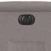 vidaXL Elektrické polohovací křeslo taupe textil