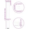 vidaXL Nohy barového stolu 4 ks přírodní ocel 100–102 cm ocel