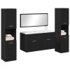 vidaXL Sada koupelnového nábytku 4 pcs Černý dub 41 x 38.5 x 46 cm