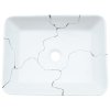 vidaXL Umyvadlo na desku bílé obdélník 46 x 35,5 x 13 cm keramika