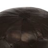 vidaXL Sedací puf tmavě hnědý 40 x 35 cm pravá kozí kůže