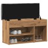 vidaXL Lavice s botníkem dub artisan 82x32x45,5 cm Engineered Wood