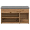 vidaXL Lavice s botníkem dub artisan 82x32x45,5 cm Engineered Wood