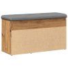 vidaXL Lavice s botníkem dub artisan 82x32x45,5 cm Engineered Wood
