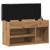 vidaXL Lavice s botníkem dub artisan 82x32x45,5 cm Engineered Wood