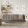 vidaXL Rozkládací pohovka taupe textil