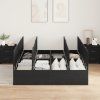 vidaXL Rám postele s úložným prostorem Černý dub 140 x 190 cm