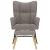 vidaXL Houpací křeslo s podnožkou taupe textil