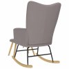 vidaXL Houpací křeslo s podnožkou taupe textil