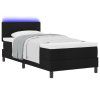 vidaXL Postel s boxspringem s LED pásky Černá 90 x 200 cm textil