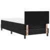 vidaXL Postel s boxspringem s LED pásky Černá 90 x 200 cm textil