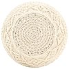 vidaXL Ručně vyrobený sedací puf macramé 45 x 30 cm bavlna