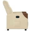 vidaXL Elektrické polohovací křeslo krémové textil