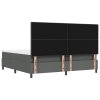 vidaXL Postel s boxspringem s matrací s čelo Tmavě šedá 200 x 200 cm