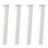 vidaXL Nohy konzolového stolku 4 ks bílé 72 cm ocelové