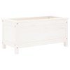 vidaXL Zahradní truhlík bílý 82,5 x 40 x 39 cm masivní borové dřevo