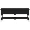 vidaXL Lavice s botníkem černá 102 x 32 x 45 cm kompozitní dřevo