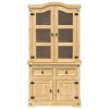vidaXL Prosklená vitrína Corona 100x48,5x179 cm masivní borové dřevo