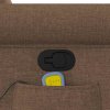 vidaXL Zvedací masážní polohovací křeslo hnědé textil