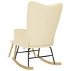 vidaXL Houpací křeslo s podnožkou krémové textil