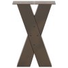 vidaXL Nohy konferenčního stolku ve tvaru X, 2 ks, přírodní ocel, 38 x (42-43) cm, ocel