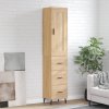 vidaXL Skříň highboard dub sonoma 34,5 x 34 x 180 cm kompozitní dřevo