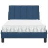 vidaXL Postel s matrací Hanko modrá 100 x 200 cm textil